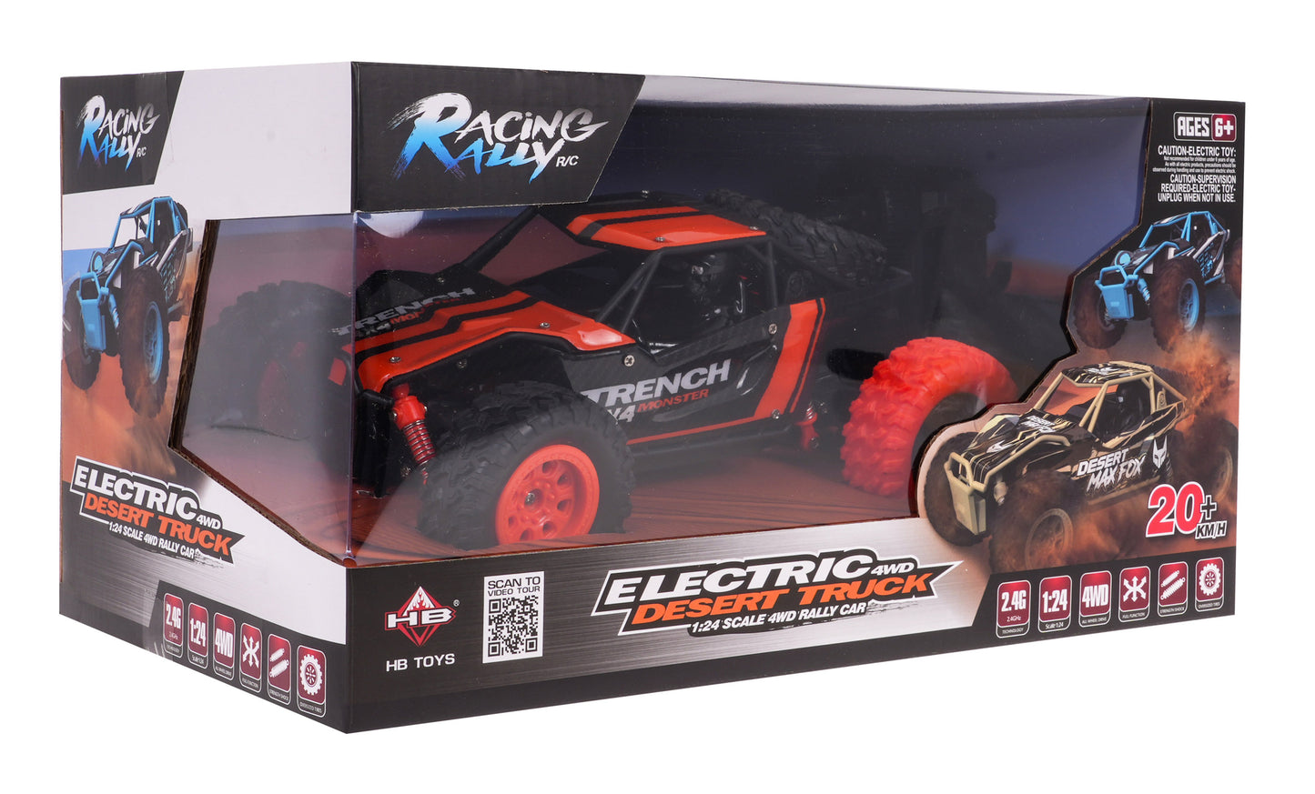 R/C Electrick Desert Truck ar 2,4 GHz tālvadības pulti, maksimālais ātrums 20 km/h