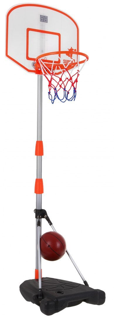 Basketbola grozs uz statīva 170 cm ar elektronisku punktu skaitītāju 3+