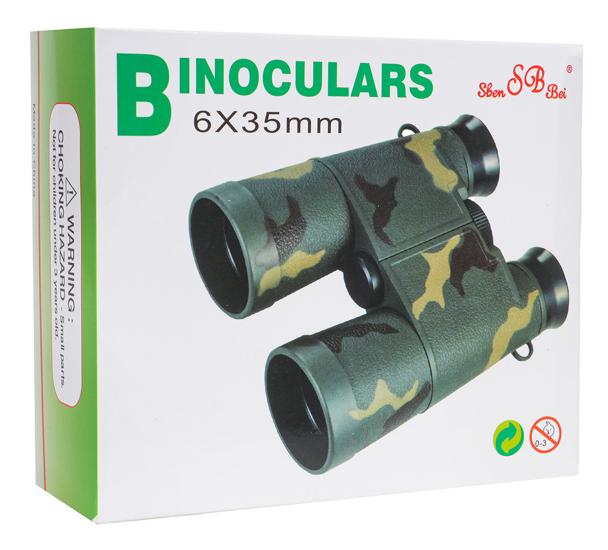 Binoklis bērniem 6×35 – melns ar aukliņu (3+)