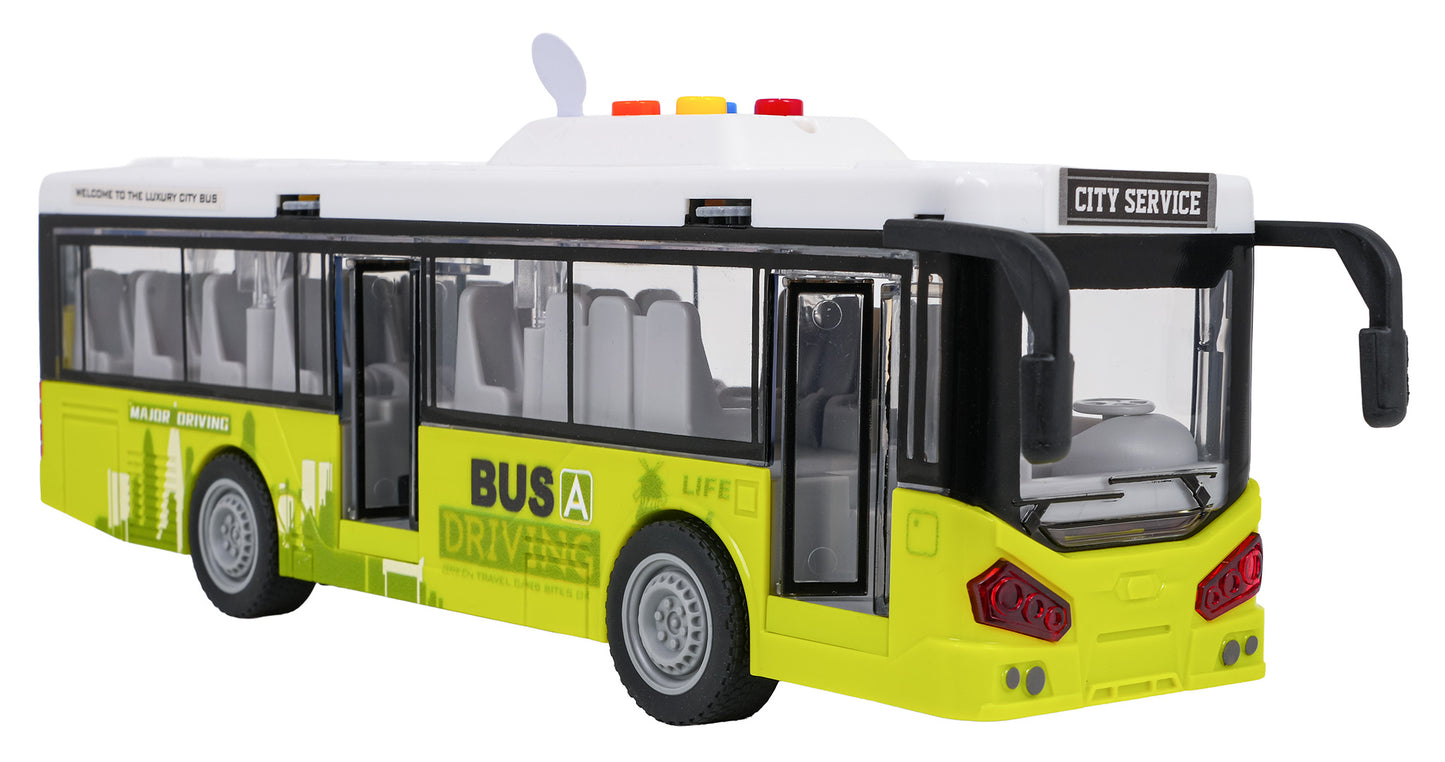 Pilsētas autobuss ar gaismām un skaņām (1:16) – zaļš (3+)