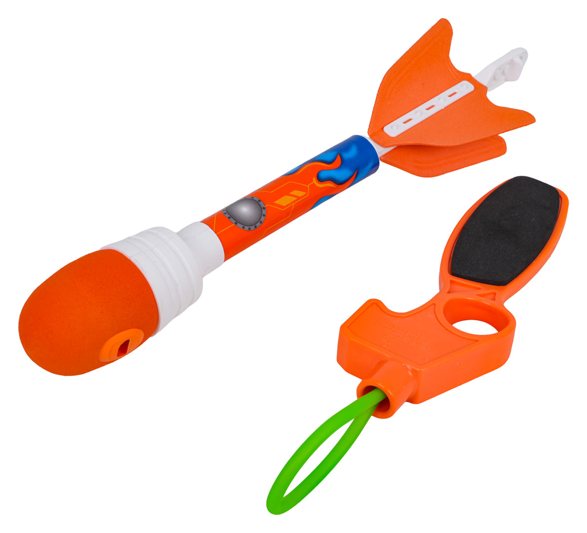 2-in-1 lidaparātu komplekts ar palaišanas katapultu – lidmašīna + raķete (6+) Sarkans/Zils