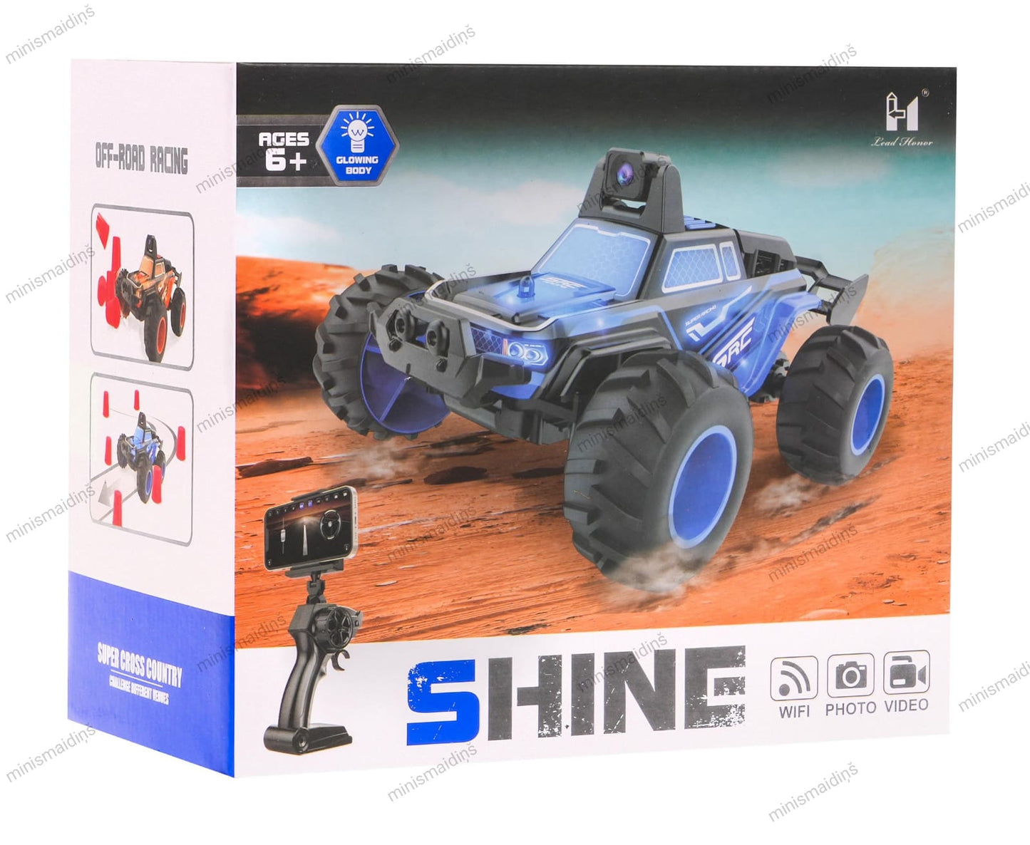 Ar tālvadības pulti vadāms, auto SHINE ar Wi-Fi kameru 2,4 GHz