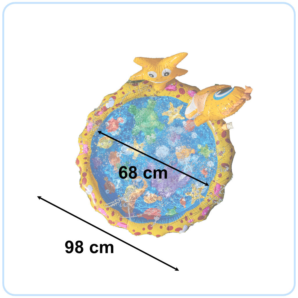 Ūdens smidzinātāja paklājiņš bērniem 98 cm — vasaras rotaļlieta dārzam