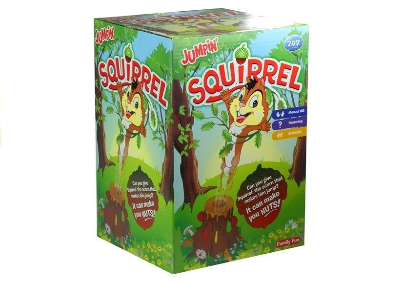 attēlots Galda spēles iepakojums lecošā vāvere krāsaina kaste jumping squirrel