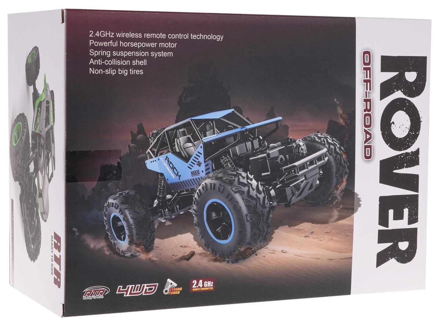 R/C Blue ROVER 1:16 metāla visurgājējs ar 2,4 GHz tālvadības pulti