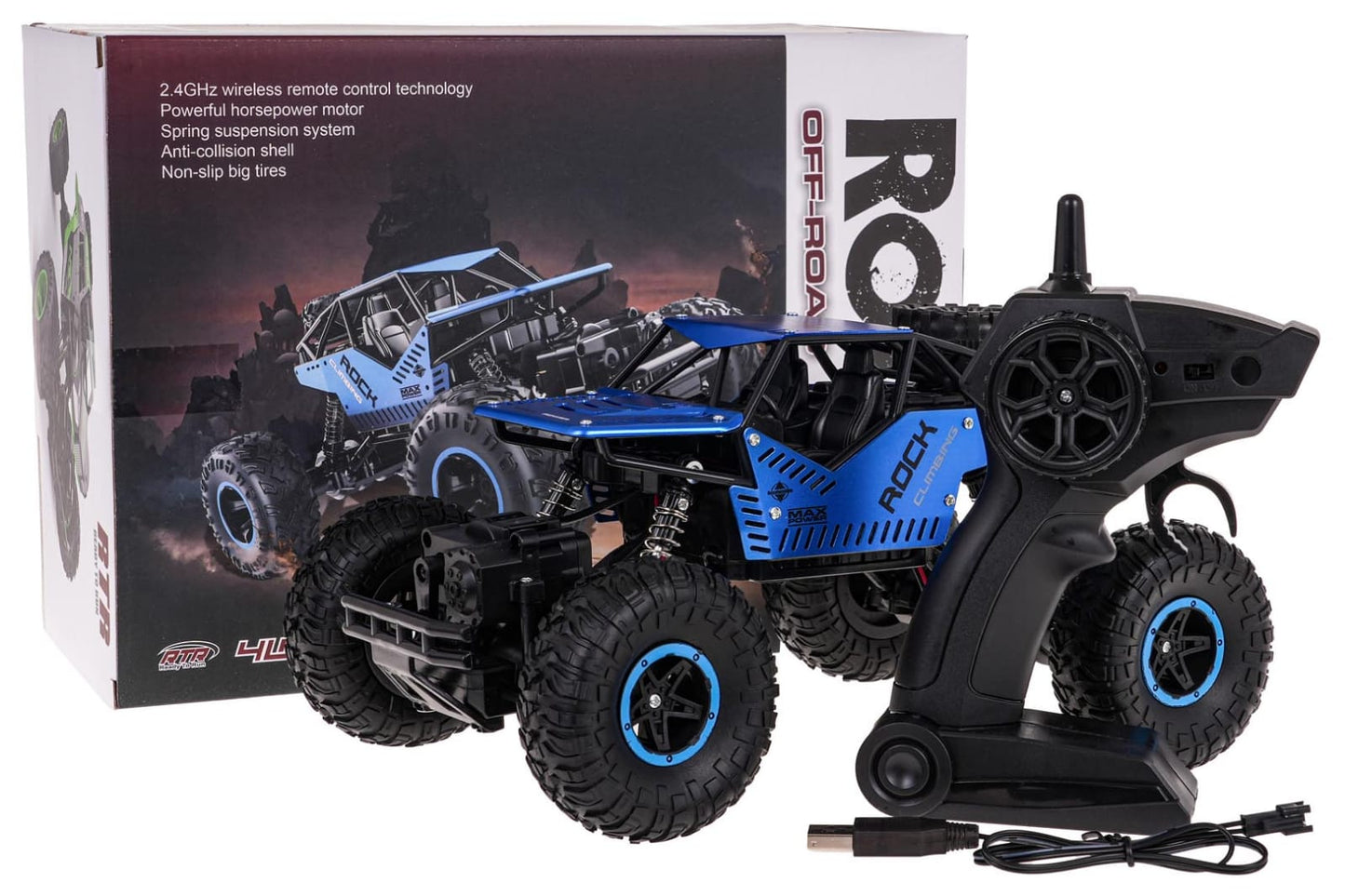 R/C Blue ROVER 1:16 metāla visurgājējs ar 2,4 GHz tālvadības pulti