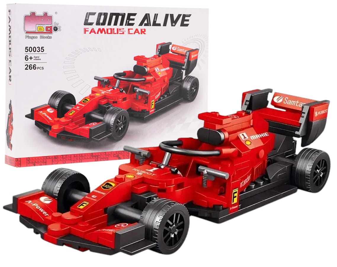 Sacīkšu auto konstruktors Bolid F1 Red Block, 266 detaļas