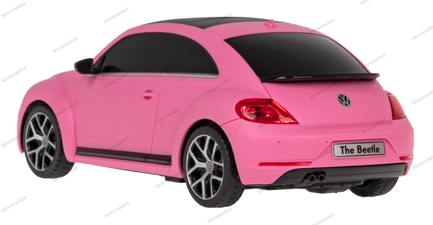 Meitenēm rozā tālvadības rotaļu automašīna Volkswagen Beetle
