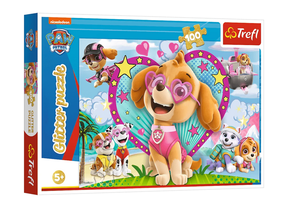 Puzle Trefl Paw Patrol (Ķepu patruļa) Spīdošā Skye, 100 gab.