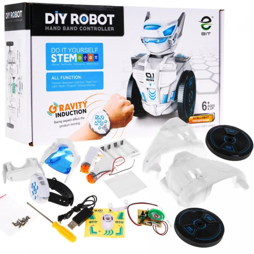 RC robots ar pulksteni un žestu vadību