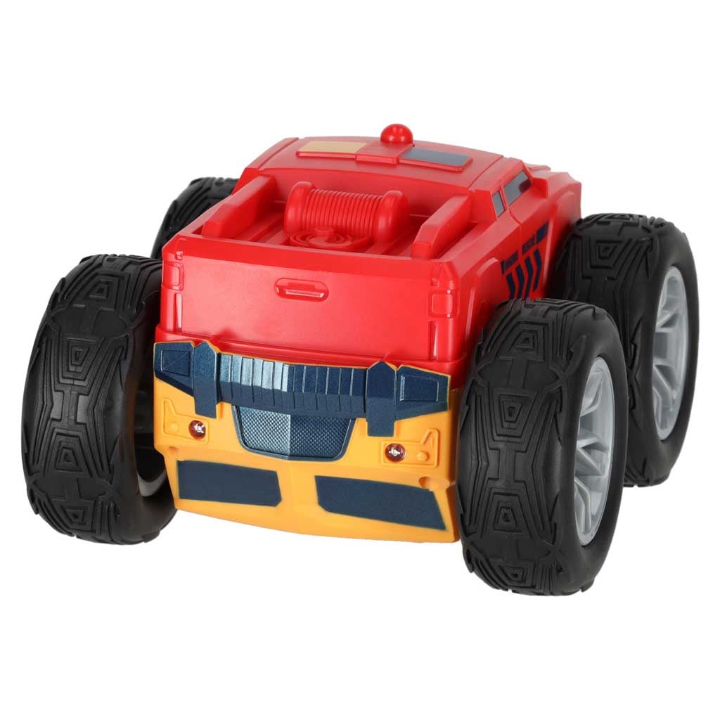Revolt divpusēja RC triku automašīna 2-in-1 – ugunsdzēsēju un glābšanas auto