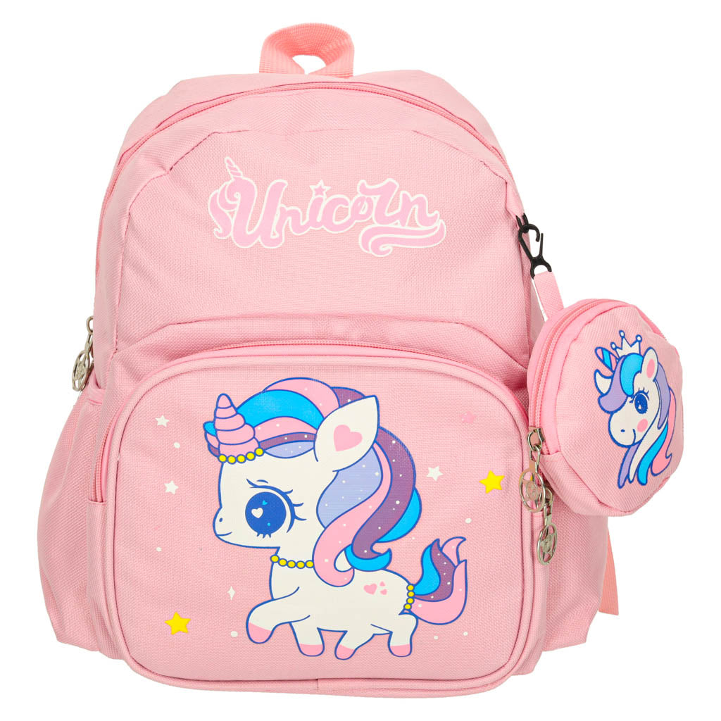 unicorn vienradzis soma rozā bērnudārzam vai skolai no 3-8 gadi