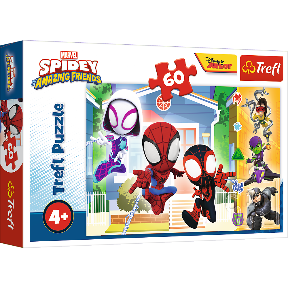 Puzle Trefl Spidey and Amazing Friends (Spaidijs un lieliskie draugi), 60 gab.