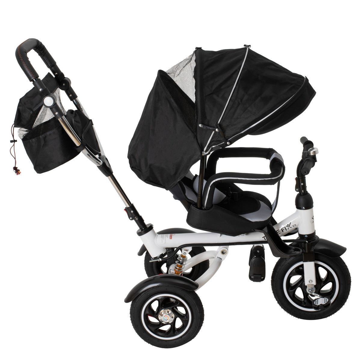 Bērnu trīsritenis TRIKE FIX V3 360° 1–6 gadi Melns