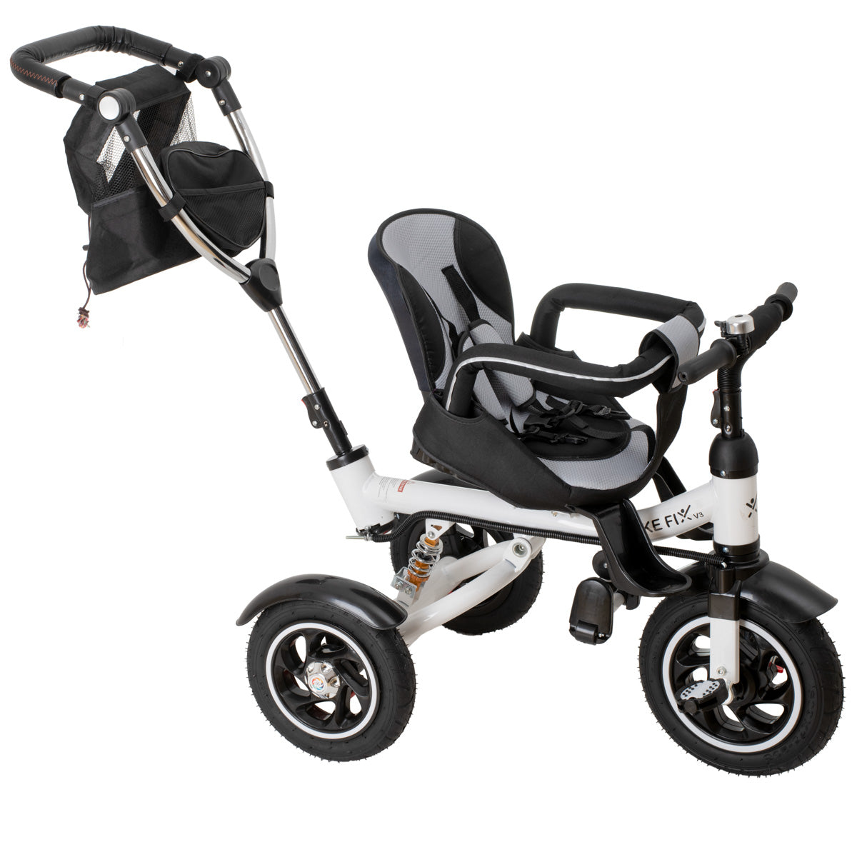 Bērnu trīsritenis TRIKE FIX V3 360° 1–6 gadi Melns