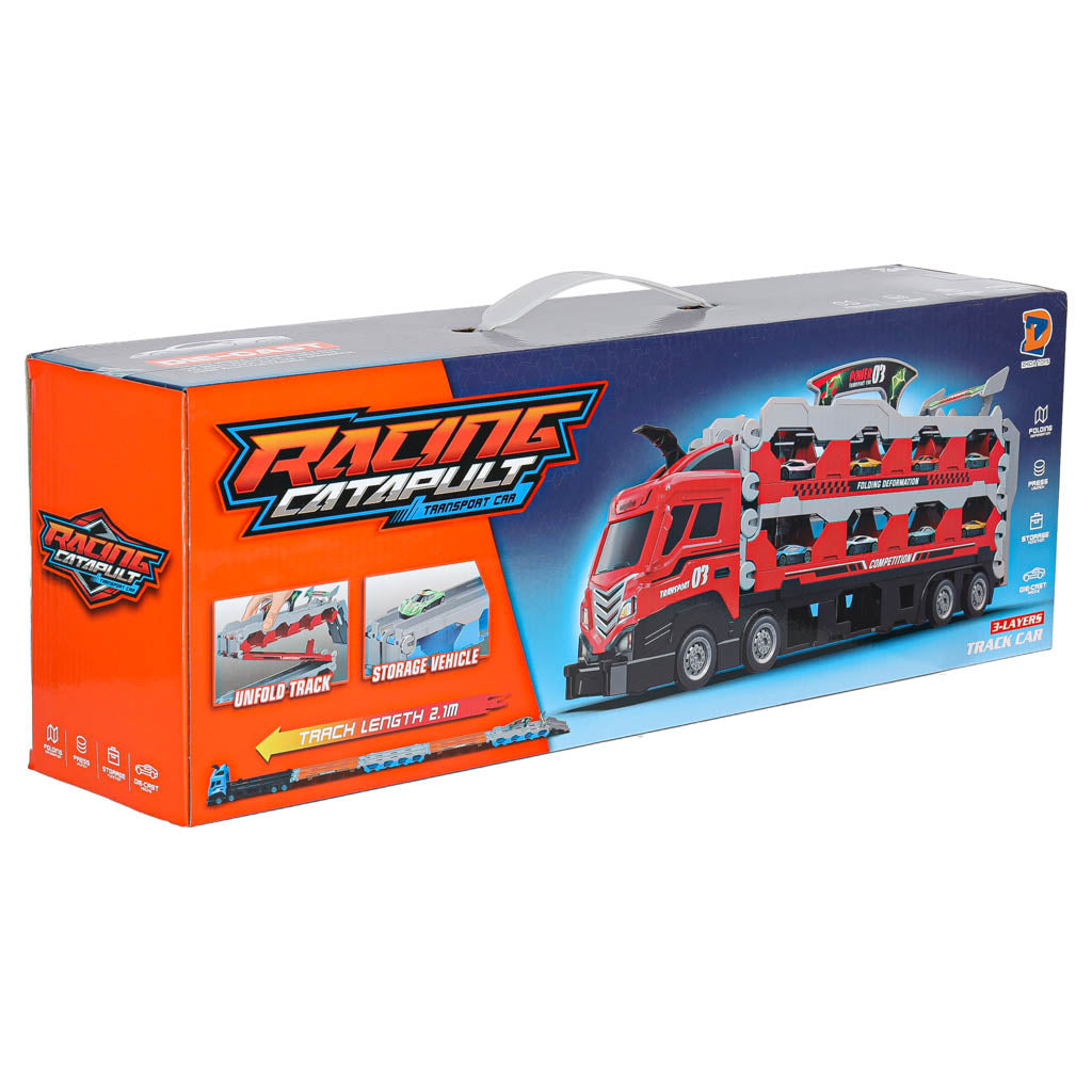 Auto pārvadātājs–trase ar mašīnām (210 cm, 8 auto)