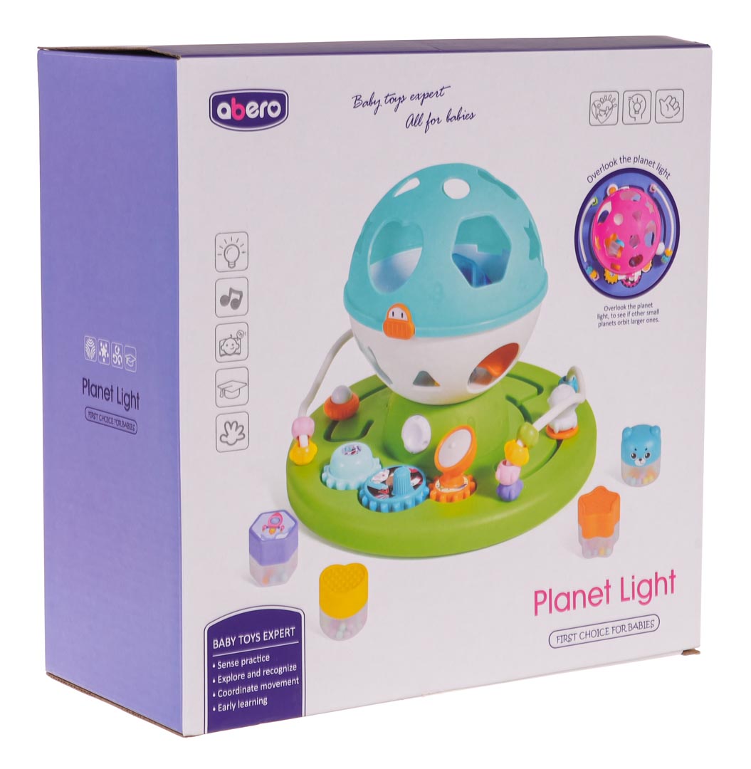 Interaktīvs šķirotājs ar gaismām un skaņu — iepakojums “Planet Light”