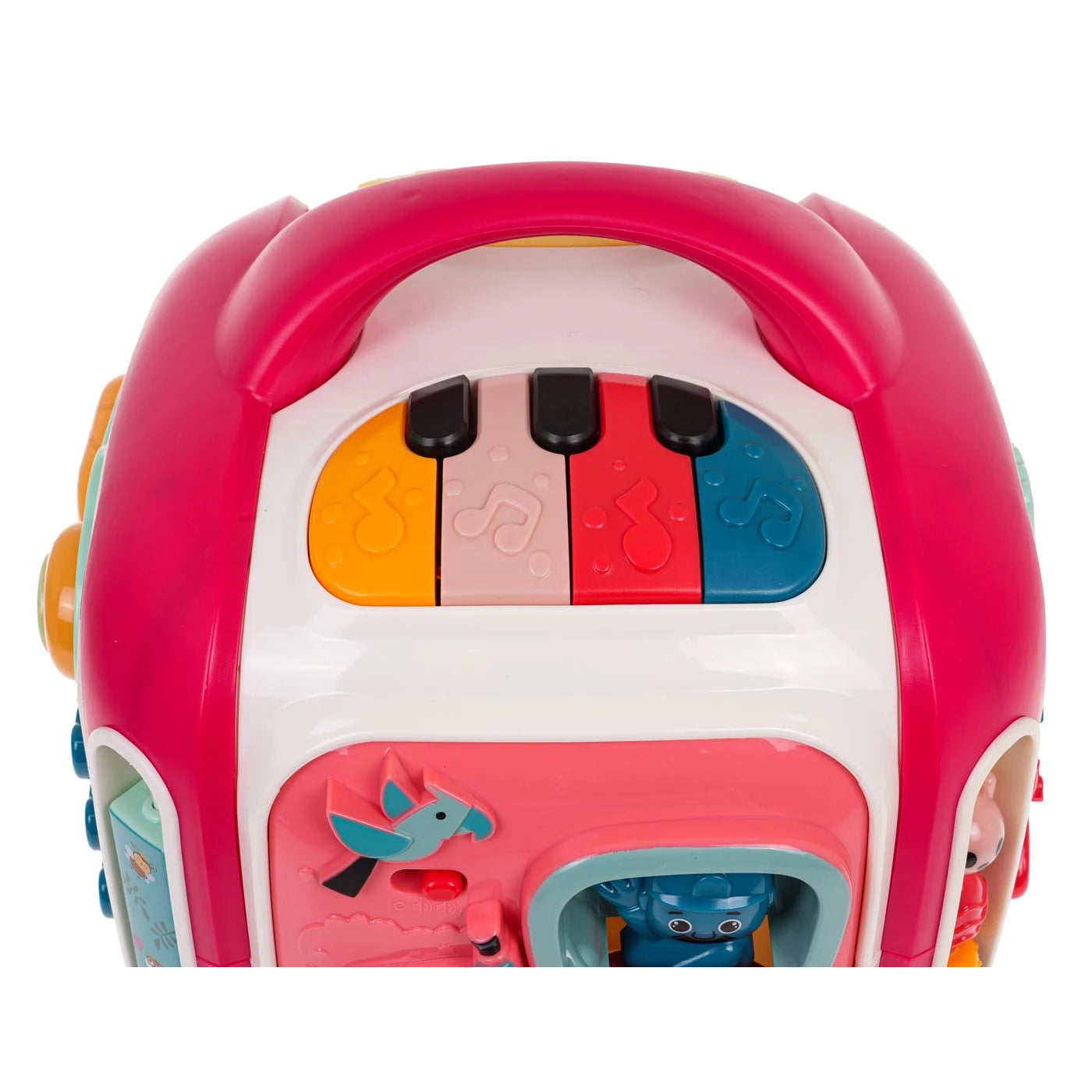 MEGA interaktīvs kubs bērniem ar skaņas un gaismas funkcijām, sarkans, 23cm x 23cm x 23cm