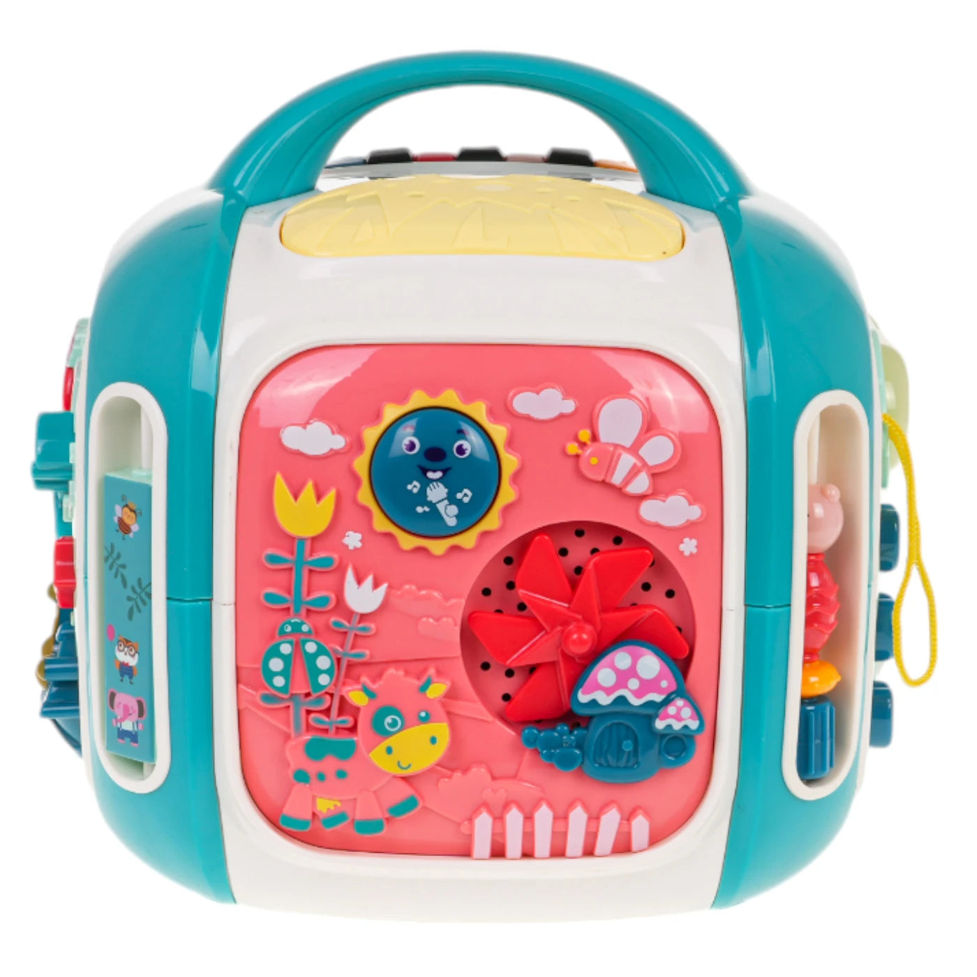 MEGA interaktīvs kubs bērniem ar skaņas un gaismas funkcijām, zils , 23cm x 23cm x 23cm