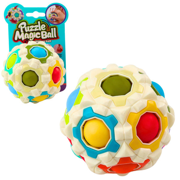 Krāsaina Magic Ball puzles rotaļlieta ar pārbīdāmām bumbiņām
