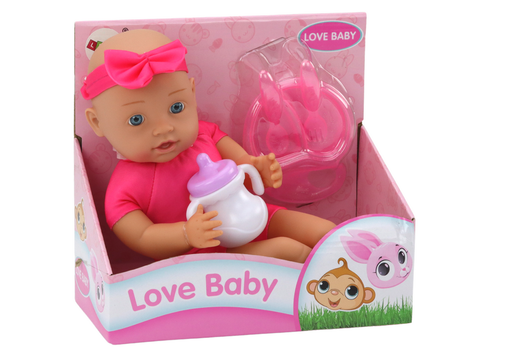 Rotaļu lelle ar aksesuāriem rozā "Love Baby" iepakojumā