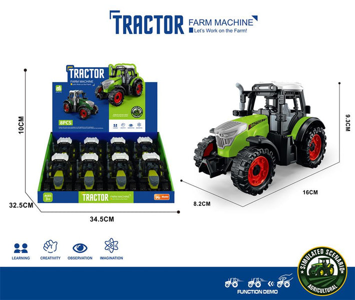 Rotaļu traktors bērniem ar piedziņu, 16 cm