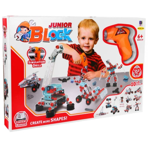 Radošs konstruktors 10in1 "Junior Block", 552 detaļas