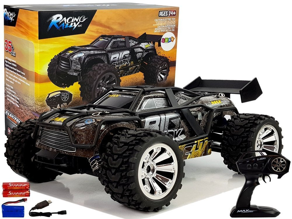Bezceļu RC auto 1:18 — 35 km/h, 4×4, 2.4 GHz pults un akumulators komplektā