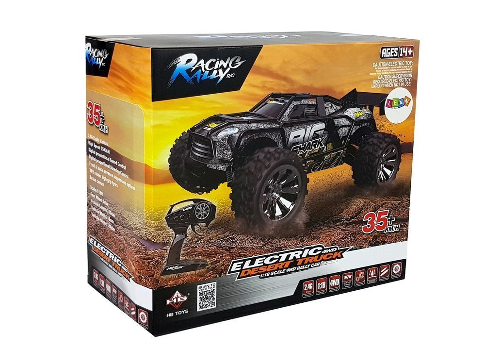 Bezceļu RC auto 1:18 iepakojumā — Electric Desert Truck, 35 km/h, 4×4, 14+