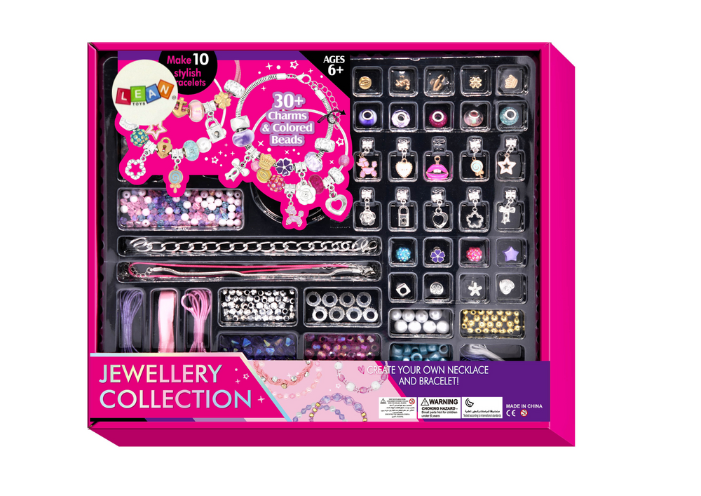 Rotaslietu komplekts “Jewellery Collection” — kaste ar pērlītēm, piekariņiem un aukliņām (30+ piekariņi).