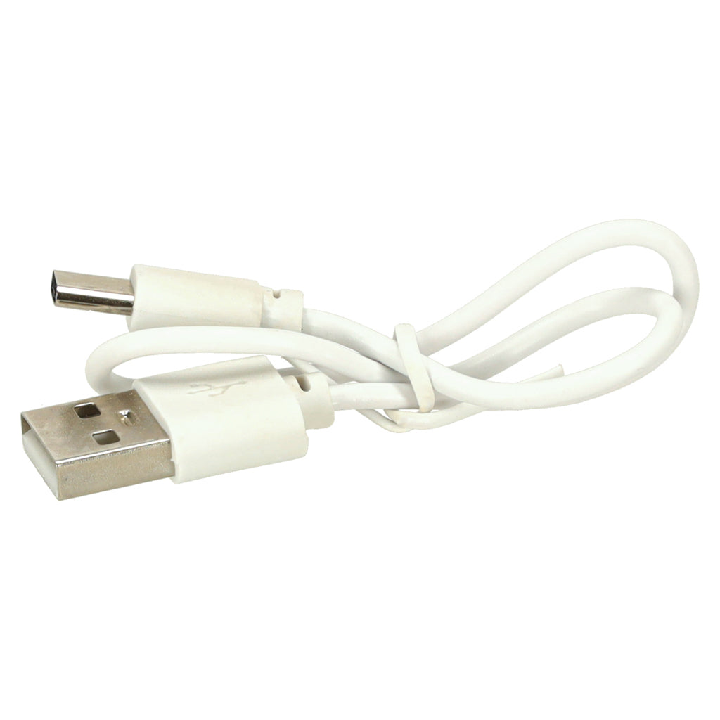 Balts USB uz USB-C uzlādes kabelis karaoke komplektam vai skaļrunim