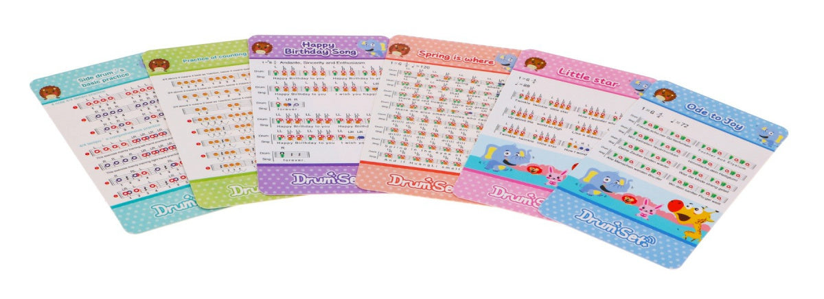 Lielais bungu komplekts ar gaismām, skaņu un mikrofonu (3+), melns