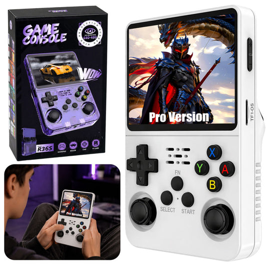 R36S pārnēsājama retro spēļu konsole IPS balta