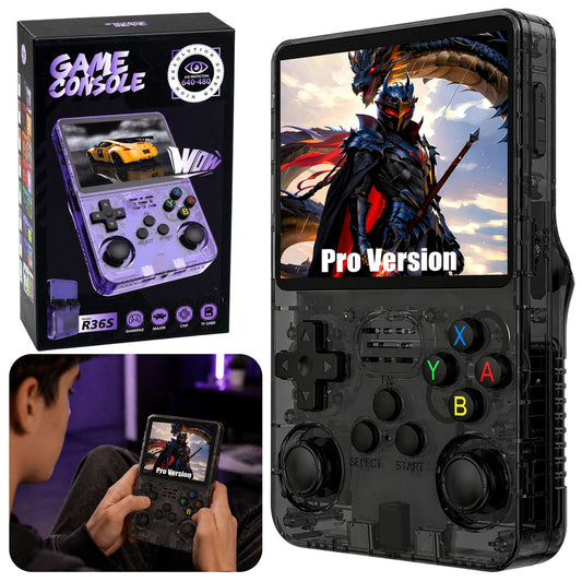 R36S pārnēsājama retro spēļu konsole IPS , melna