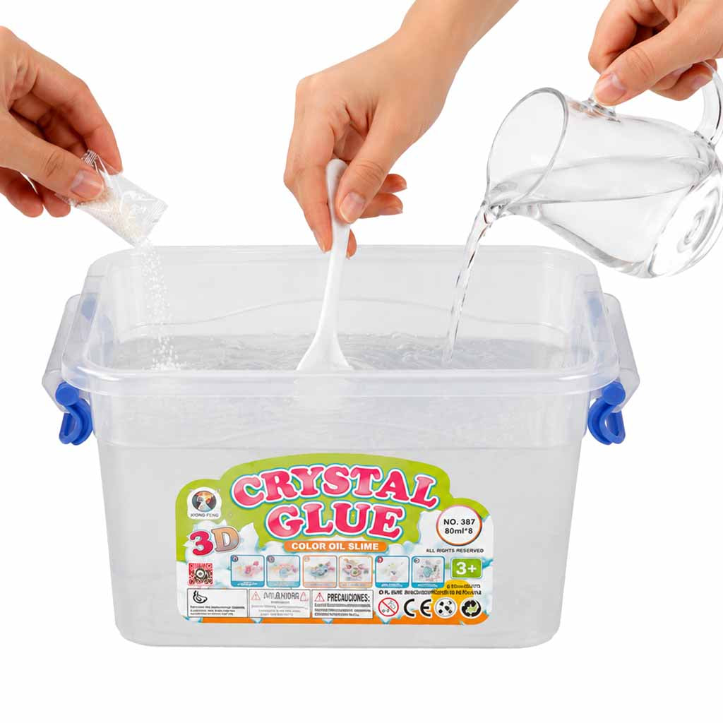 3D slaima pagatavošana plastmasas kastē
