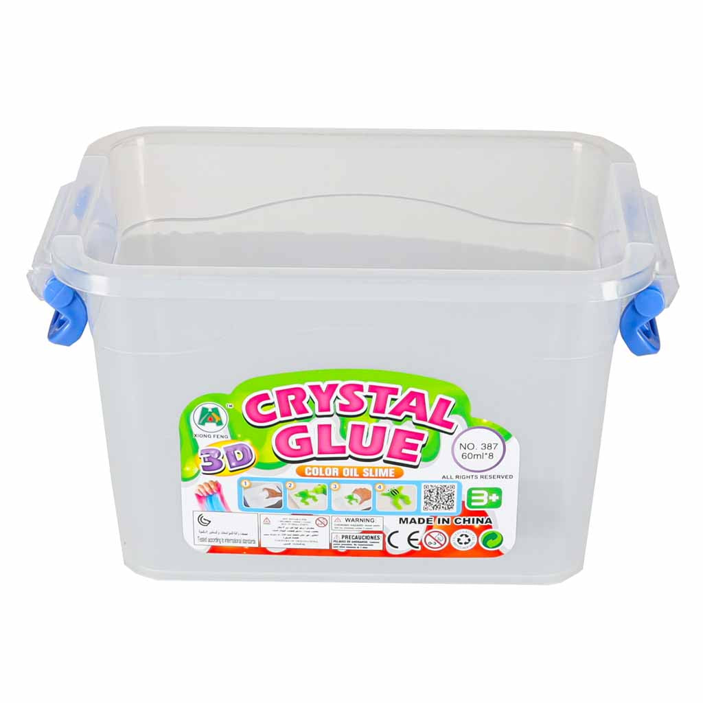 Crystal Glue 3D slaima komplekts plastmasas kastē, 26 gab.