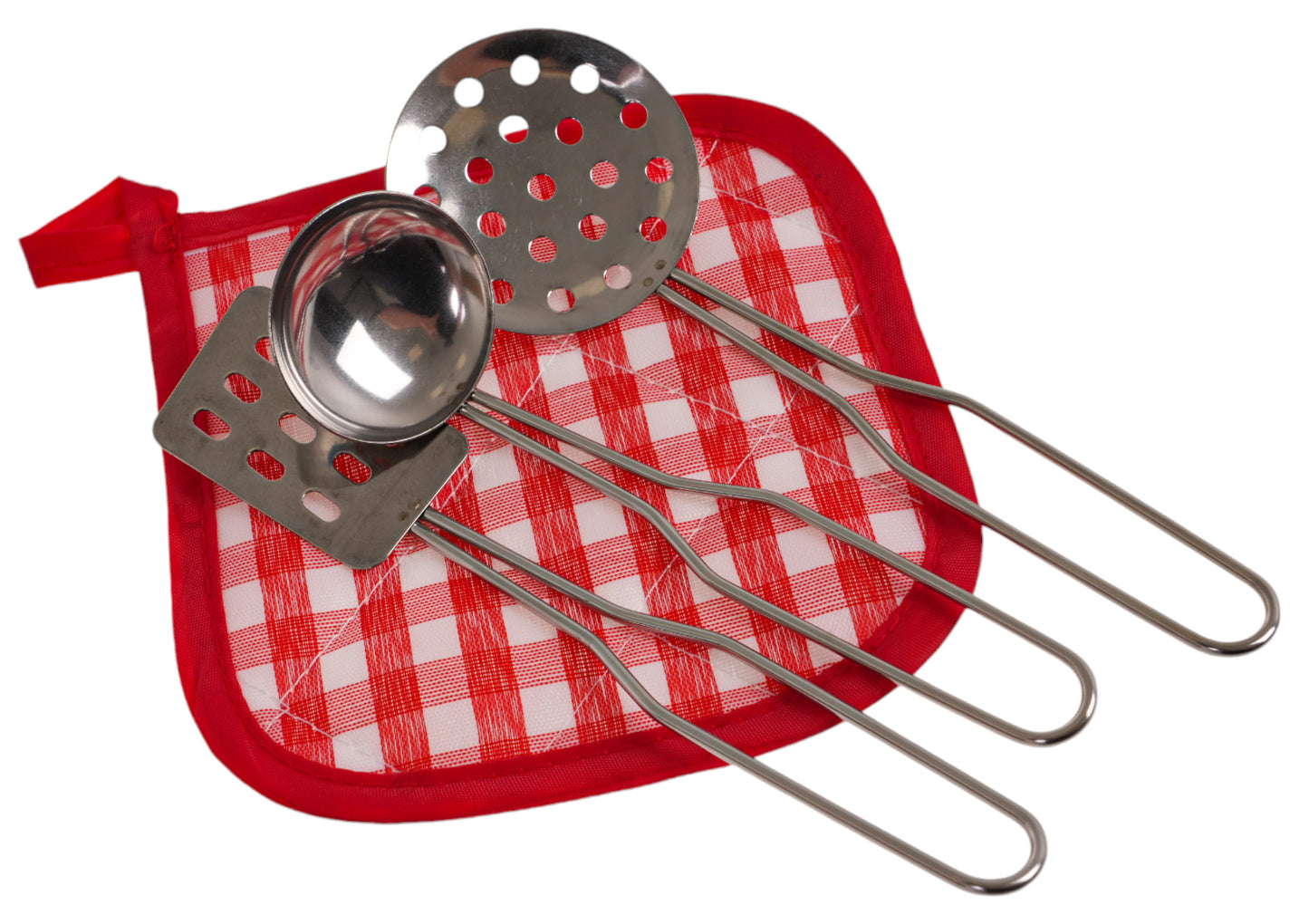 Metāla bērnu virtuves trauku komplekts – katli, panna un aksesuāri (3+)