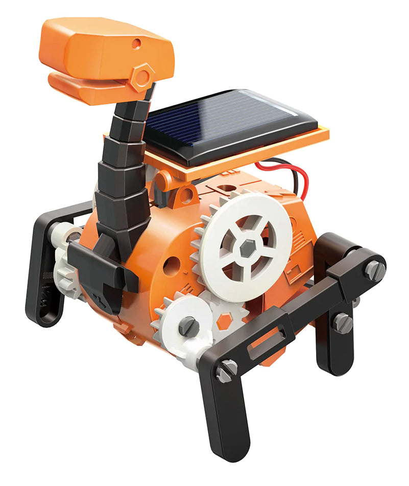 7 vienā saules robots dinozaura formā oranžā un melnā krāsā