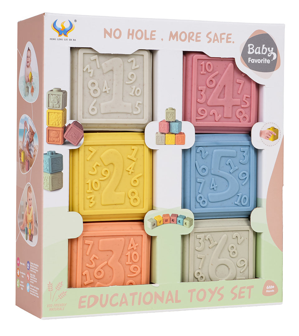 EKO sensorisko kubiņu komplekts zīdaiņiem (6 gab.), 6m+