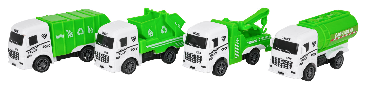 Pilsētas servisa auto komplekts bērniem – 4 transportlīdzekļi (3+)
