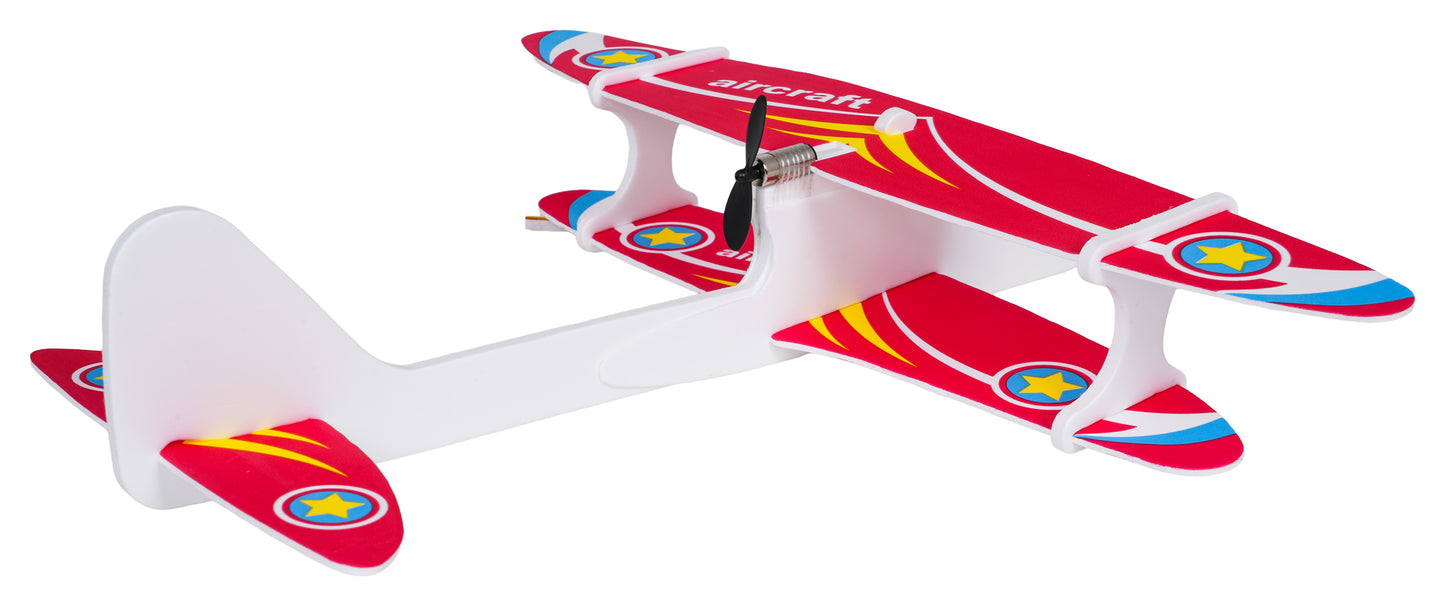 Akumulatora putu lidmašīna ar motoru un LED gaismu (3+)