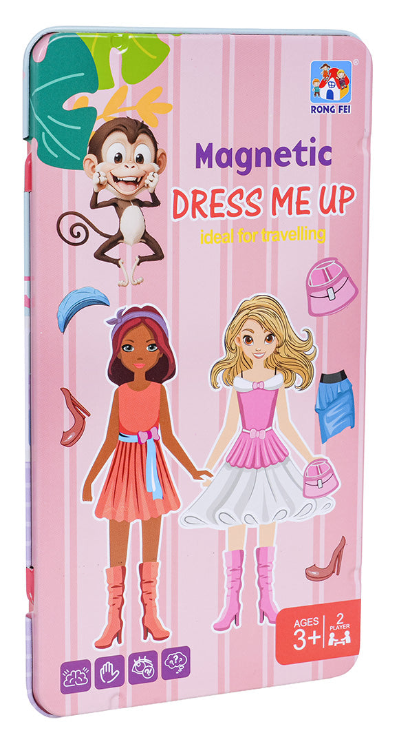 Magnētiskais ģērbšanas komplekts “Dress Me Up” metāla kastītē – 13 detaļas (3+)