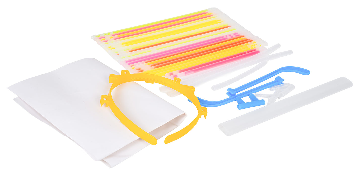 Spīdošo nūjiņu un kostīma komplekts 94 gab. (5+ gadi)