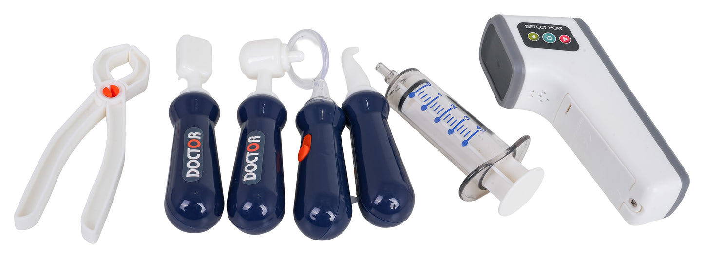 Mega ārsta ratiņi ar gaismām un skaņām + ārsta/zobārsta aksesuāri, 3+