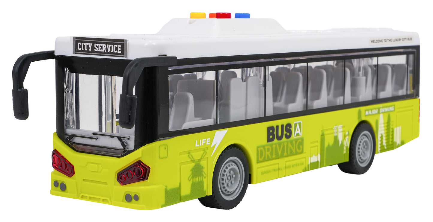 Pilsētas autobuss ar gaismām un skaņām (1:16) – zaļš (3+)