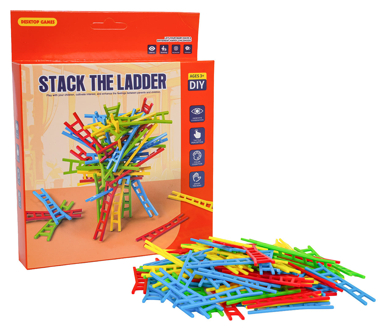 Kāpņu torņa arkādes spēle “Stack the Ladder” (3+)