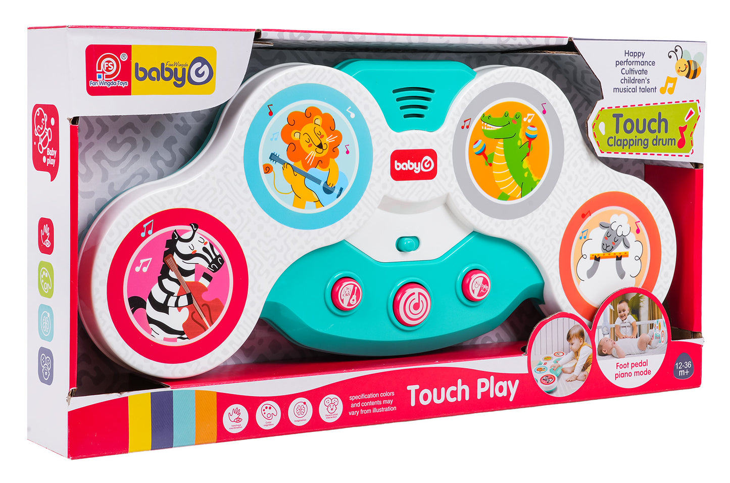 🎵Skārienjutīgas bungas mazuļiem ar gaismu un skaņu (12m+)