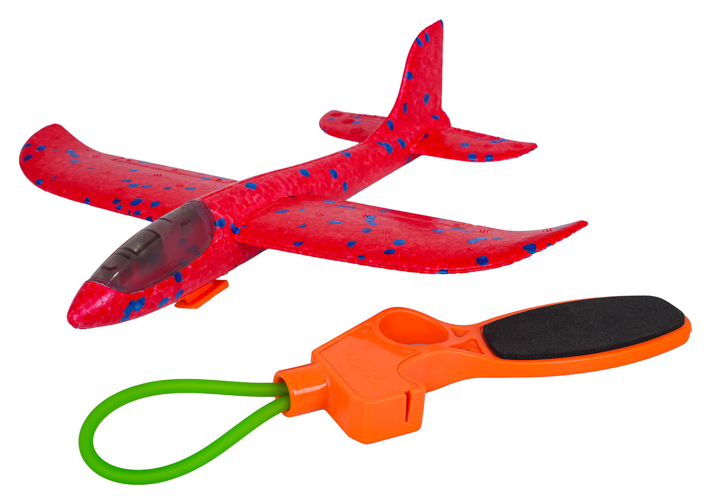 2-in-1 lidaparātu komplekts ar palaišanas katapultu – lidmašīna + raķete (6+) Sarkans/Zils