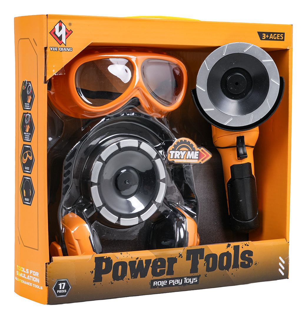 Mazais DIY komplekts: rotaļu slīpmašīna + aizsargbrilles + austiņas (3+)