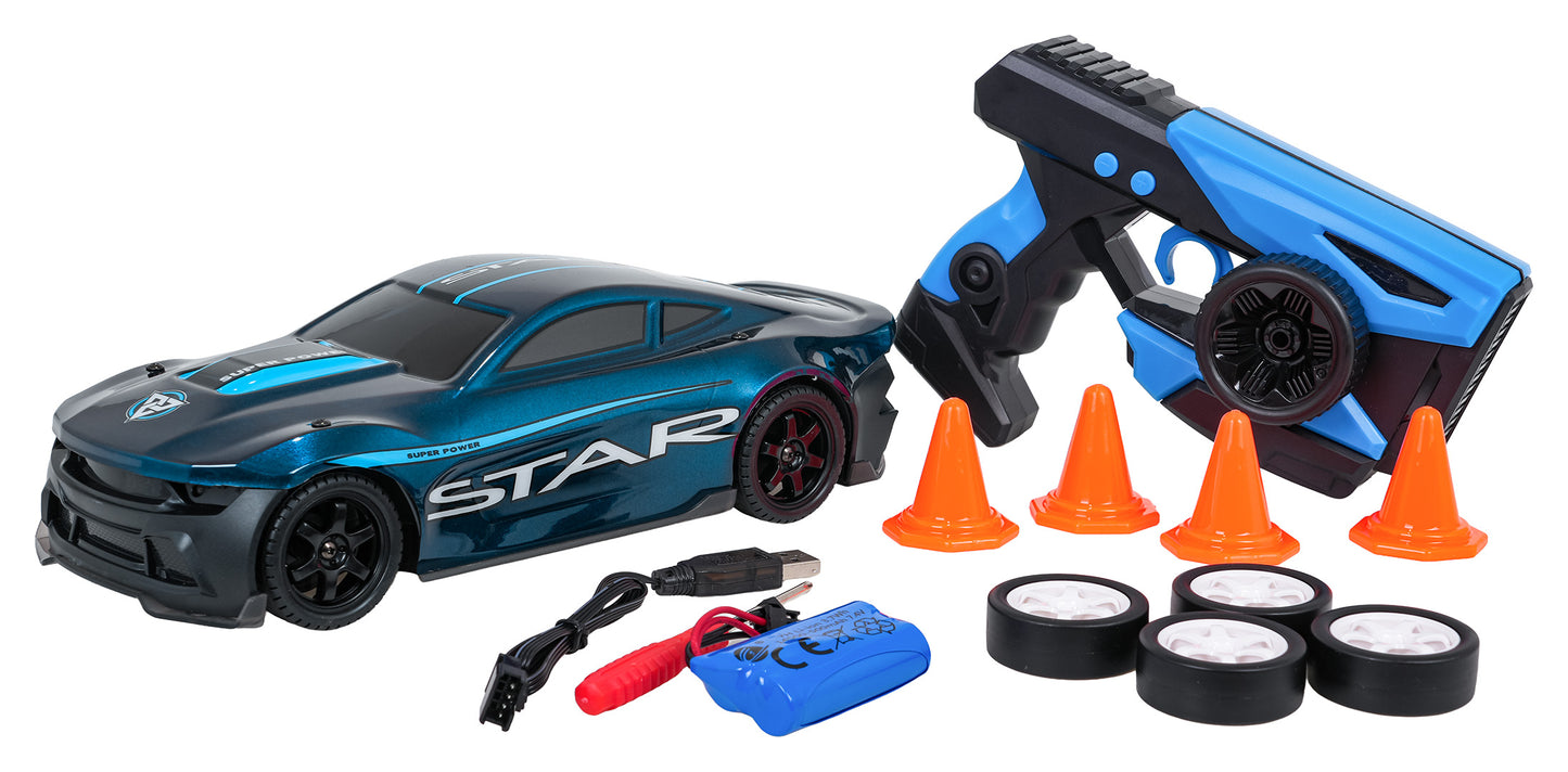 R/C drift mašīna STAR – zila, 4WD, līdz 20 km/h (7.4v)